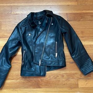 Arts Class, size 4/5, black faux leather jacket